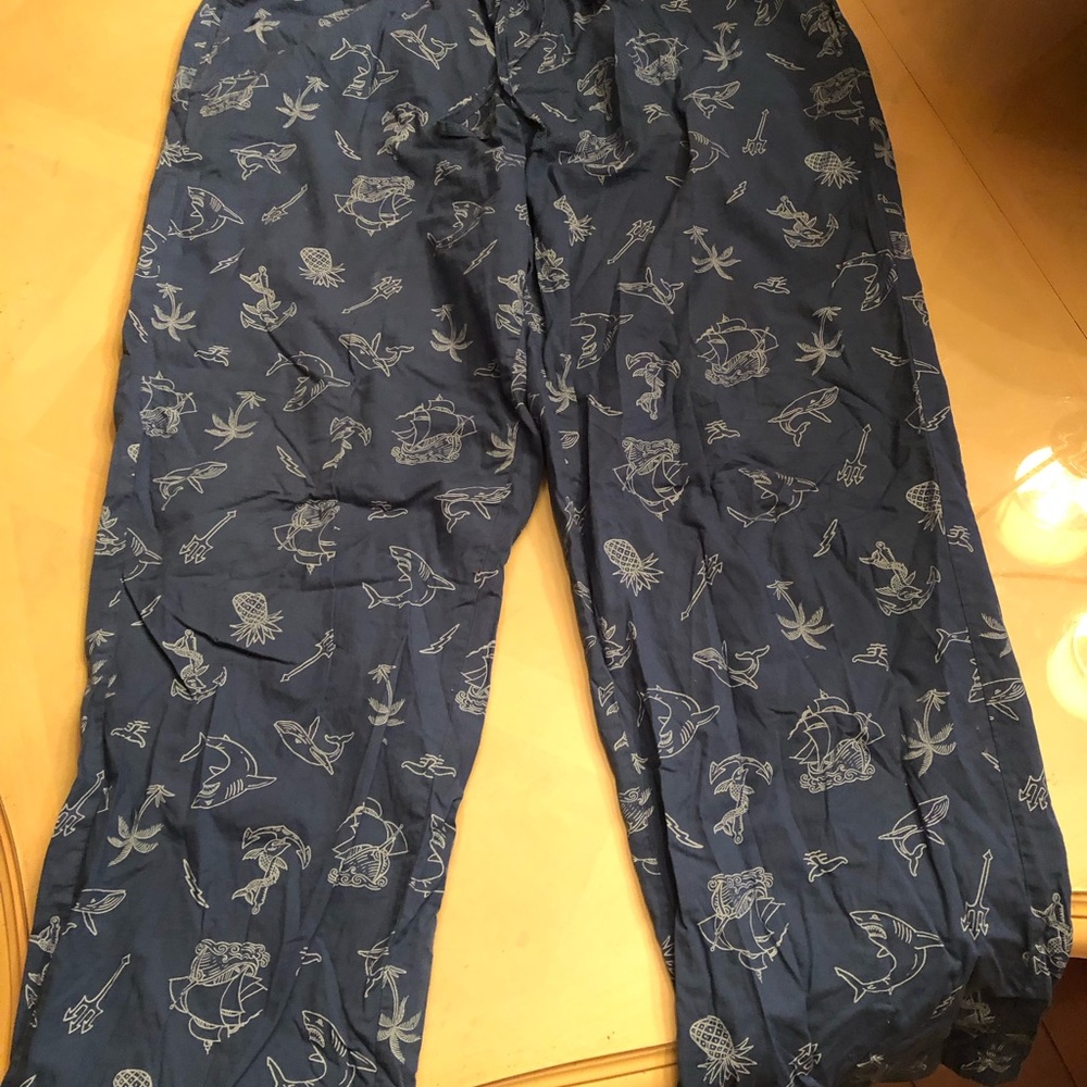 Sonoma Navy Blue Tropical Print Lounge Pants